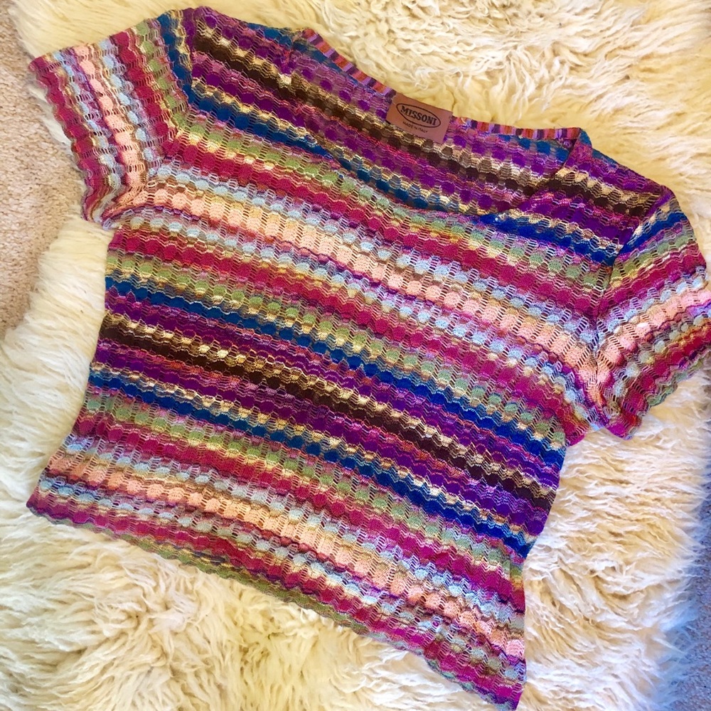 Vintage 90s Missoni Knit Crop Top